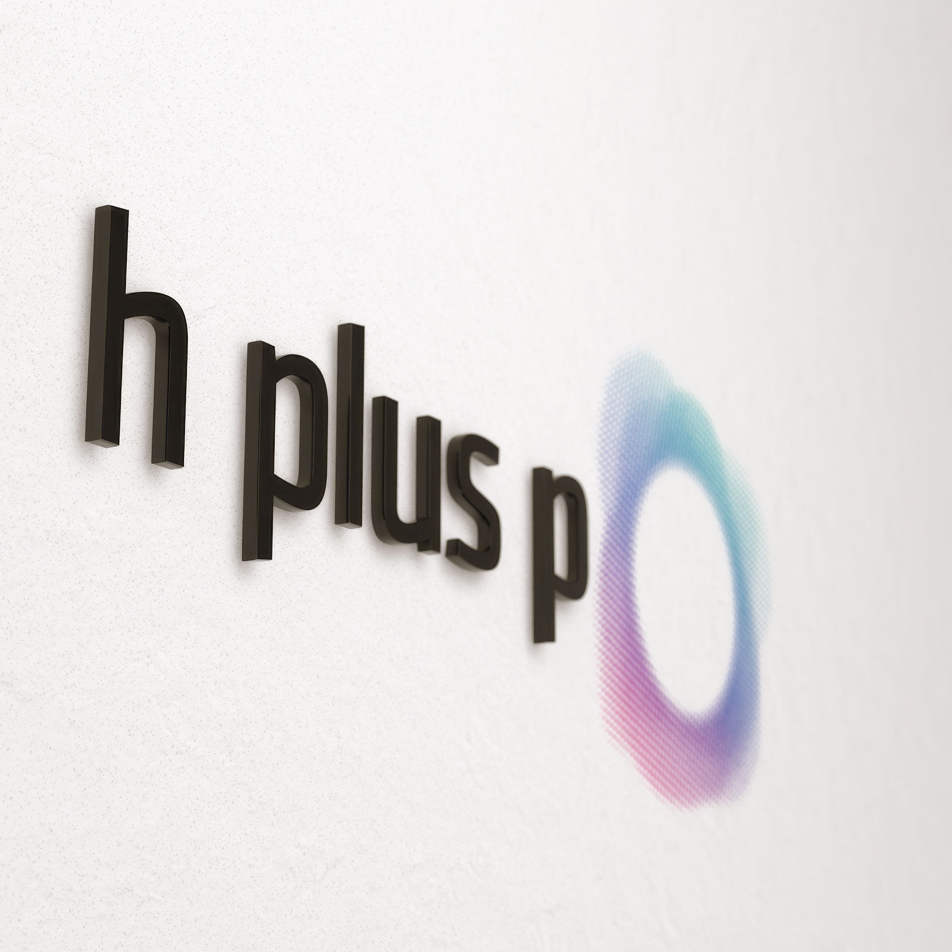 3D-Logo der h plus p werbeagentur
